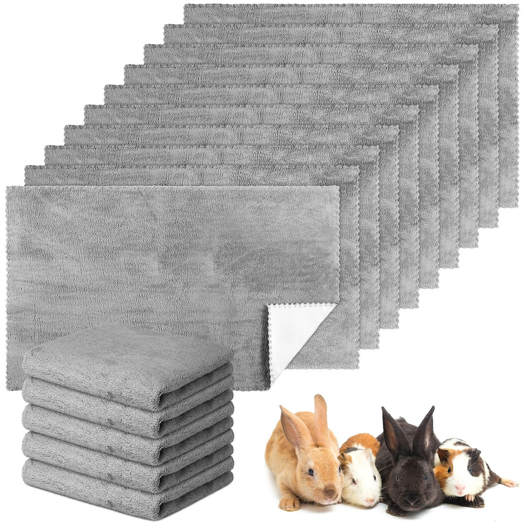 Panelee 10 Stück Waschbare Haustier Decken für Hunde Meerschweinchen Hase Katze Wasserdichtes Kleint