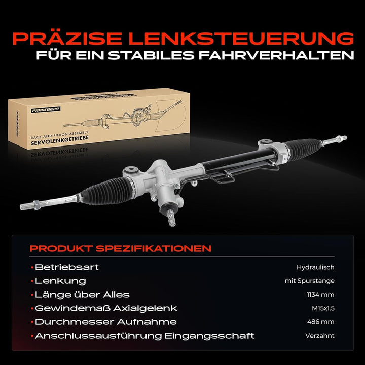 Frankberg Lenkgetriebe Servolenkgetriebe Hydraulisch für Linkslenker Kompatibel mit Camry Stufenheck