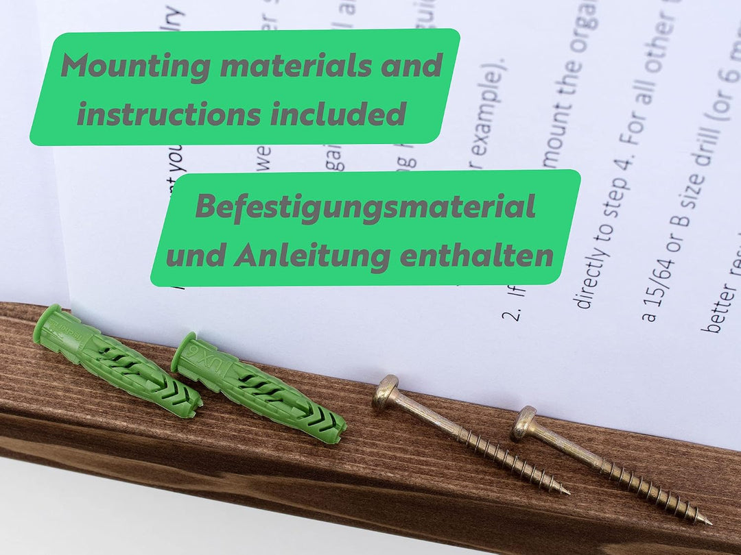 Handgemachter Schmuckhalter für die Wand mit Haken - Schmuckaufbewahrung für Ohrringe Ohrstecker Hal