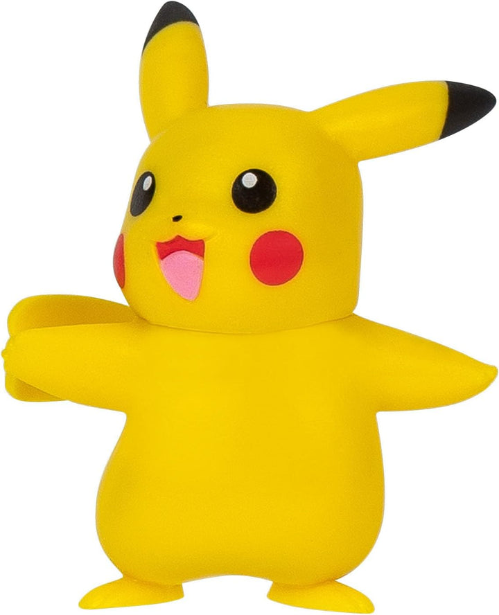 Pokémon PKW3165 - Surprise Attack Game - Pikachu vs. Geckarbor, offizielles Spielset mit Figuren