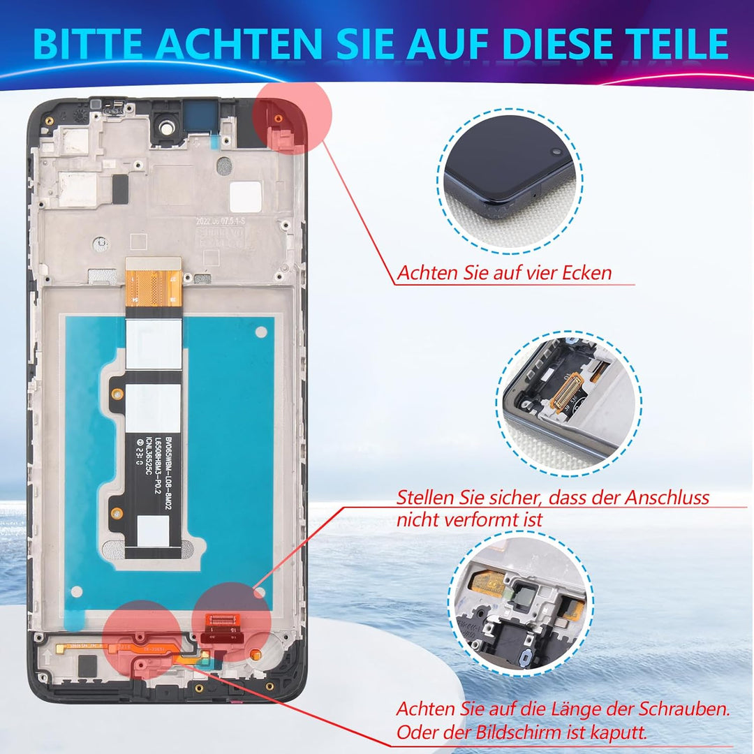 RongZy Display für Motorola Moto E32 XT2227 XT-2227 LCD Bildschirmersatz Digitizer Touchscreen Monti