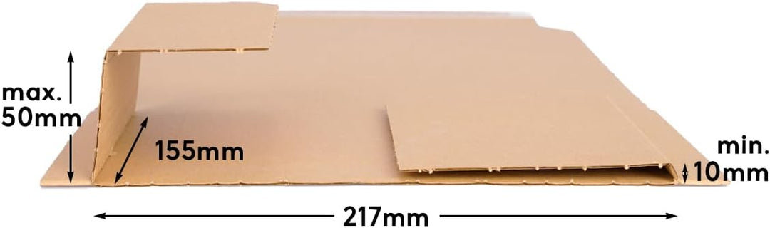 verpacking Buchverpackungen 217 x 155 x 10-50 mm DIN A5 BV-1 Braun [Grösse und Stückzahl wählbar] Wi