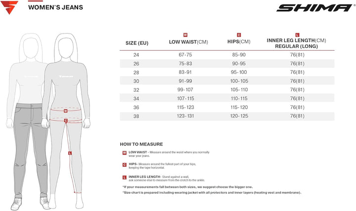SHIMA DEVON Motorradjeans - Belüftete Elastische Slim Fit Biker Motorradhose mit FiberQL-Verstärkung