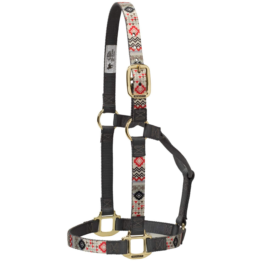 Weaver Leather Gemusterte, Nicht verstellbare Halfter Karminson Aztec Large Horse, Karminson Aztec L
