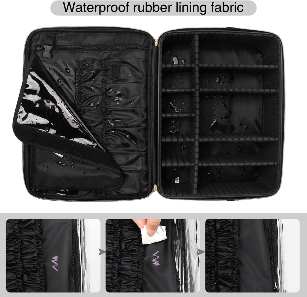Relavel Extra Gross Make-up-Koffer, Professionelle Make-up-Tasche für Reisen & Visagisten, Tragbare