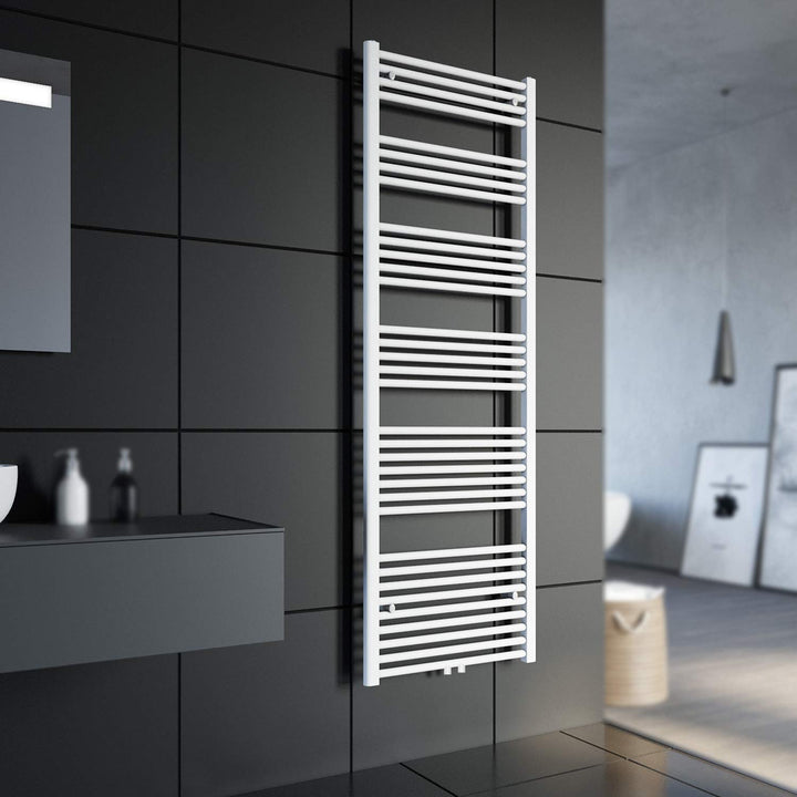 SONNI Badheizkörper 1800x600mm Handtuchtrockner Weiss 821 Watt Design Hantuchwärmer Bad Mittelanschl