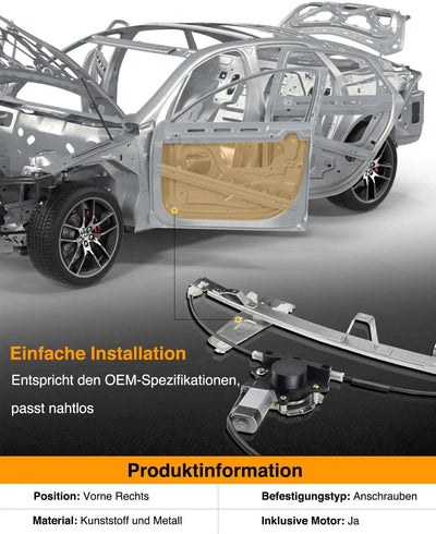 Frankberg Fensterheber Mit Motor Vorne Links Kompatibel mit Grand Cherokee II WJ, WG Alle Motoren SU