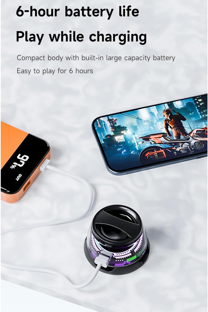 Magnetischer Bluetooth-Lautsprecher, G200 tragbarer Bluetooth-Lautsprecher mit Multi-RGB-Farblicht u