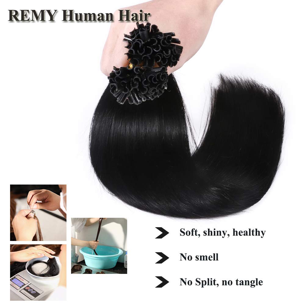 SEGO Bondings Extensions Echthaar 0.8G/Strähnen 50g Keratin U-Tip 100% Remy Human Hair Haarverlänger