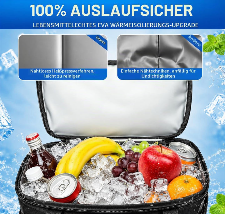 Kühlrucksack 40L, Leichter Rucksack mit Flaschenöffner, für Strand, Reisen, Camping und Mittagessen