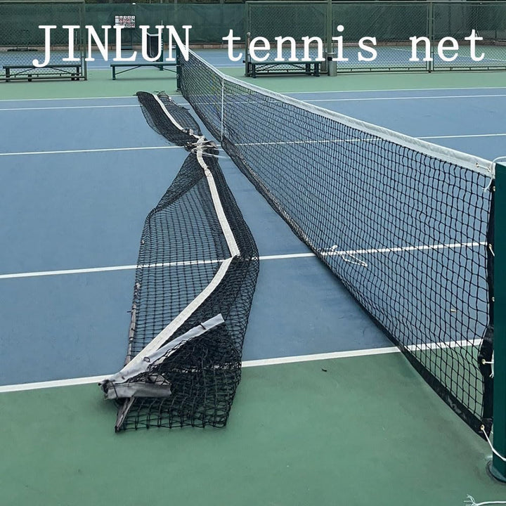 JINLUN Standard-Tennisnetz, robustes Outdoor-Tennisnetz, 12,7 m breit, 1,07 m hoch, HDPE-Netz, Schwa