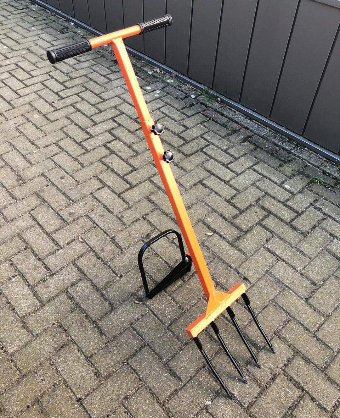 Doppelgrabegabel 4-Zähne Grabegabel Bodenlüfter Doppel Spatengabel Hacke Kultivator Bodenlockerer Ga