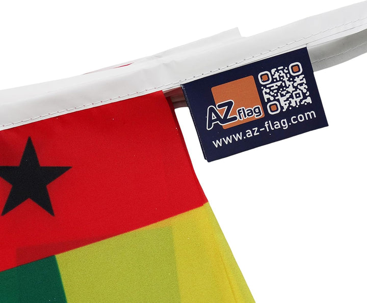 FAHNENKETTE GUINEA-BISSAU 12 meter mit 20 flaggen 45x30cm- BISSAU-GUINEISCHE Girlande Flaggenkette 3