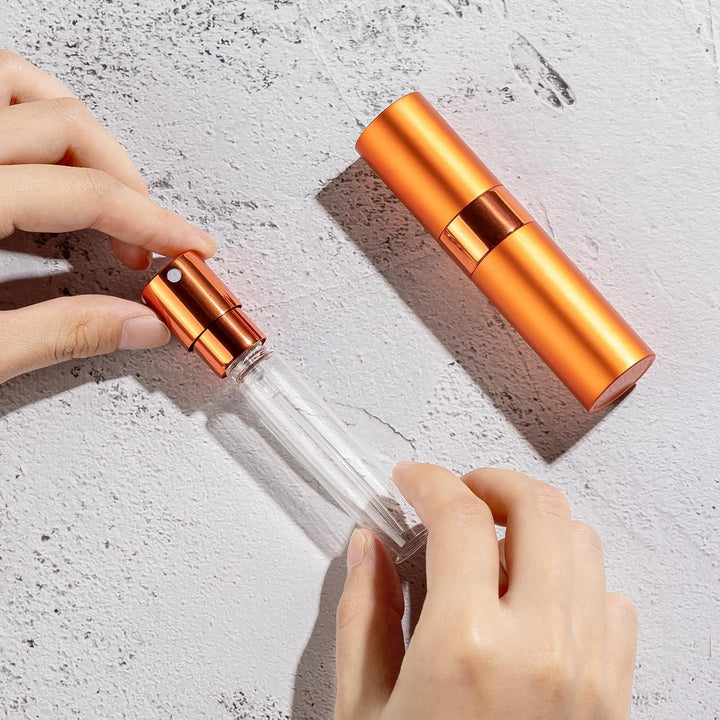 Toureal 8ml Aluminium Parfüm Zerstäuber Nachfüllbar Leer, Reise Parfümzerstäuber, Reisezerstäuber Fl