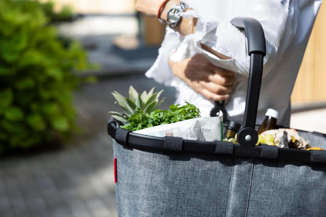 reisenthel carrybag Twist Silver - Stabiler Einkaufskorb mit viel Stauraum und praktischer Innentasc