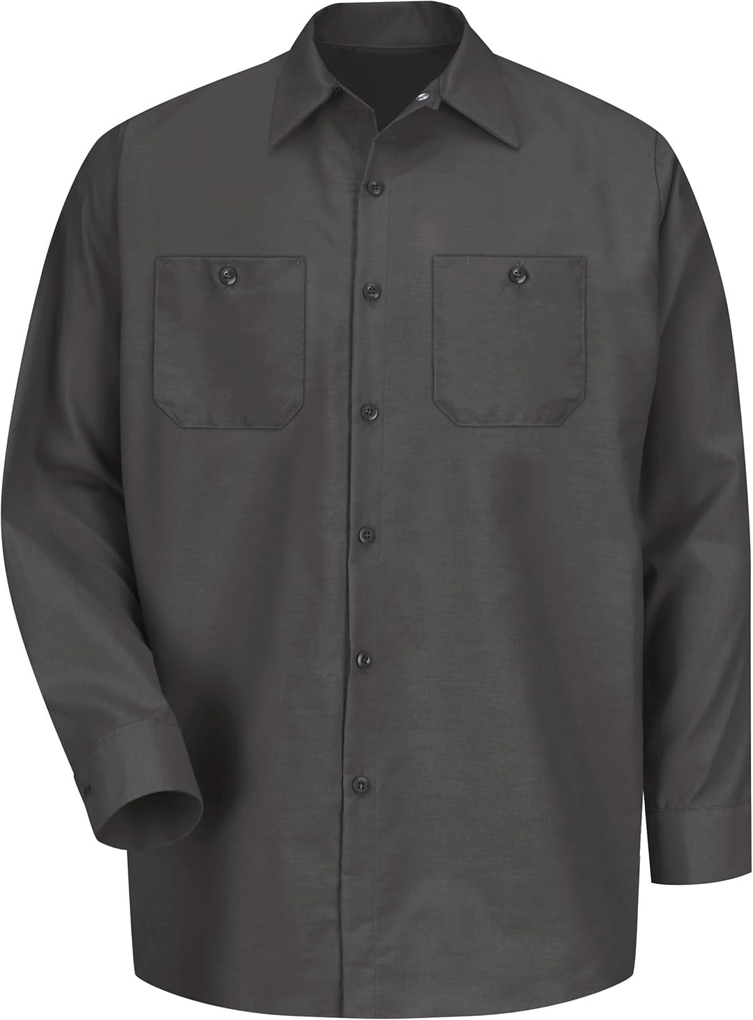 Red Kap Herren Industrial Work Shirt, Regular Fit, Long Sleeve Button-Down-Arbeitshemd S Dunkelgrau,