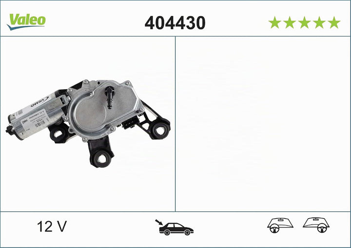 VALEO 404430 Wischermotor VALEO Heckwischermotor 404430 AUDI A3 A4 PASSAT