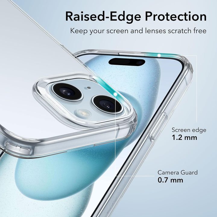 ESR für iPhone 15 Plus Hülle, klares Silikon Case, stossfeste dünne Abdeckung, vergilbungsbeständige