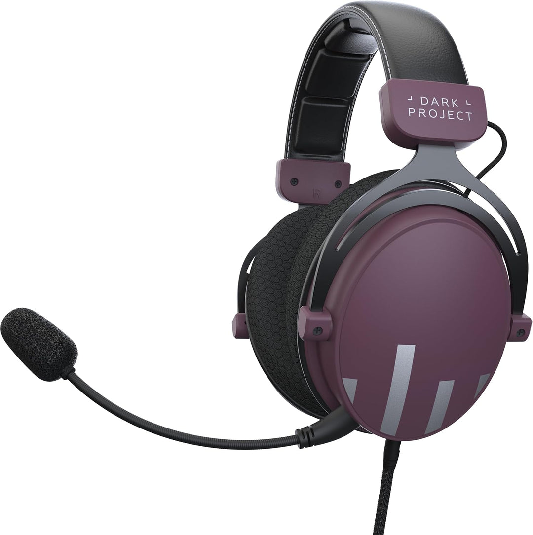 Dark Project HS4 Kabelgebundenes Gaming-Headset | 3,5-mm-Audiobuchse | Zweikammer-53-mm-Treiber mit