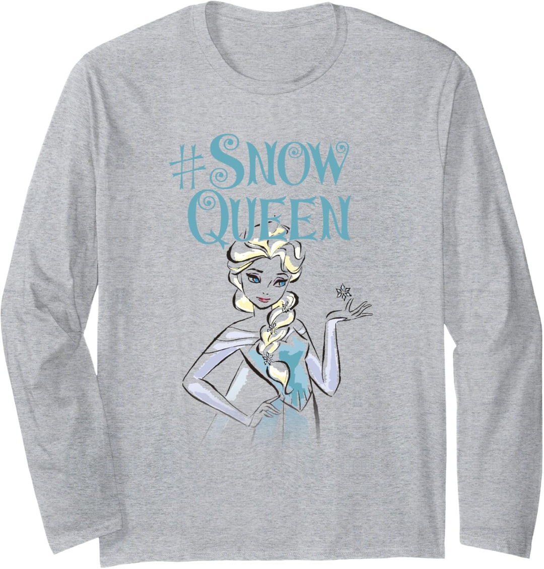 Disney Frozen Elsa Hashtag Snow Queen Langarmshirt