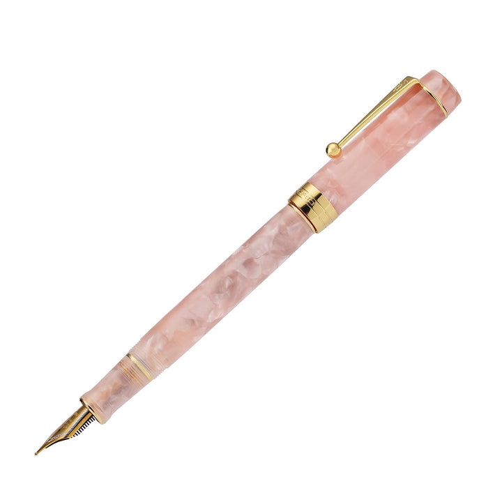 Jinhao 100 Classic Füllfederhalter Pink, mittlere Feder mit Konverter und Stifteetui Set Pink Marble