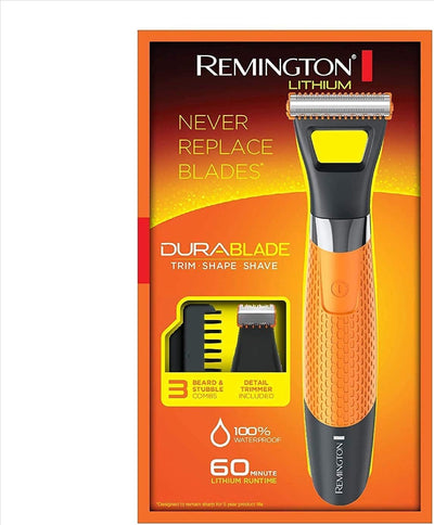 Remington Barttrimmer Herren Durablade MB050 (Rasierer 0,2 mm + 4 Autsteckkämme, Nass-& Trockenanwen