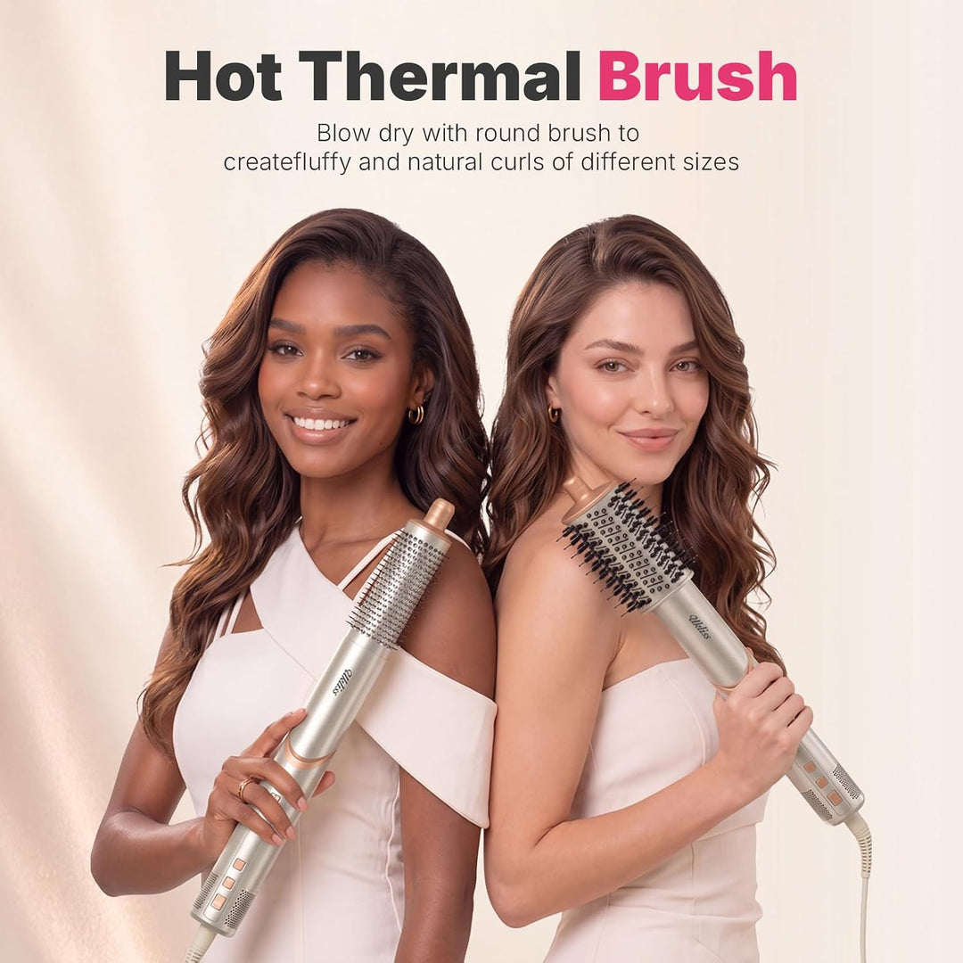 UKLISS Pro Airstyler Hairstyler 8 in 1 Set, High Speed Ionen Haartrockner, Föhnbürste mit Auto-Airfl