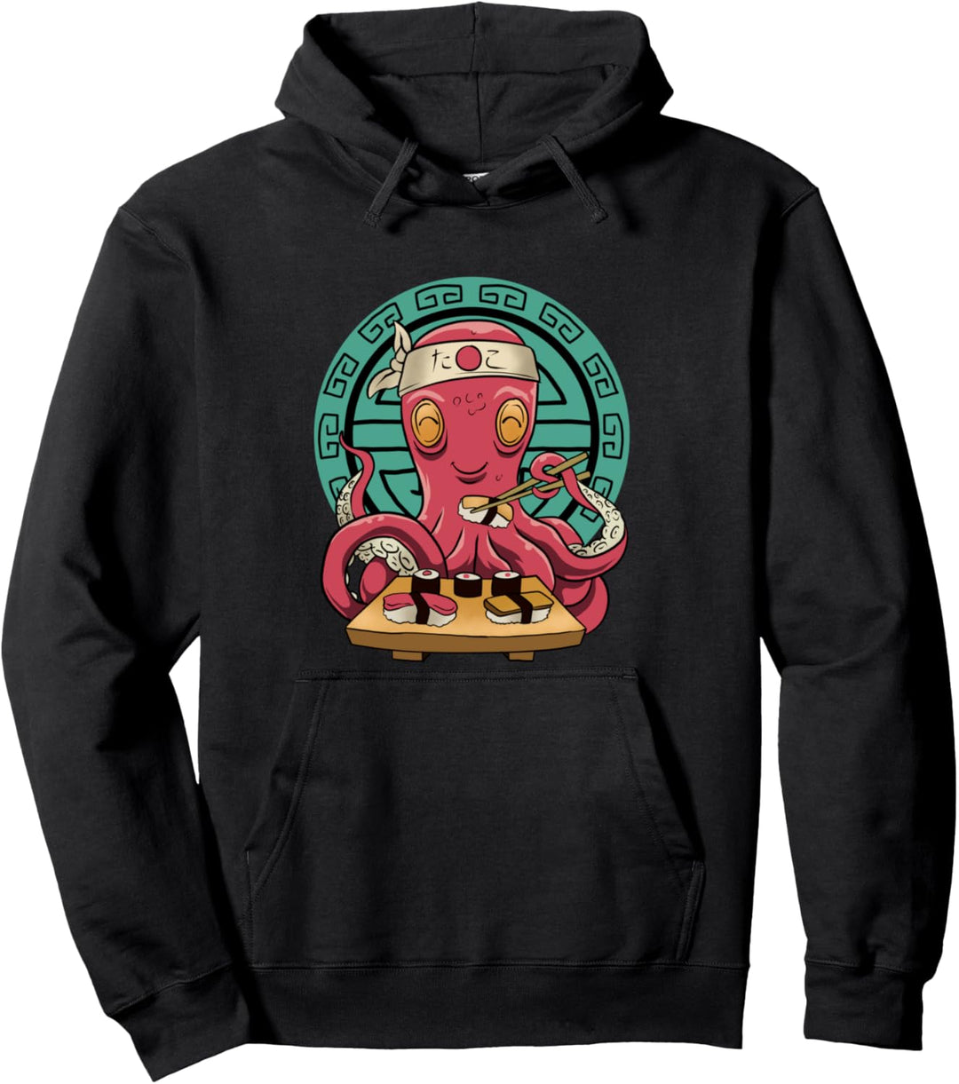 Sushi Oktopus Tintenfisch Pullover Hoodie