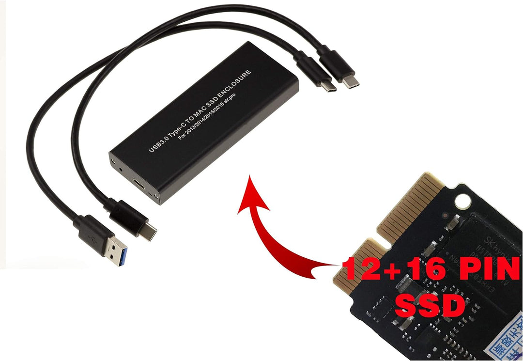 KALEA-INFORMATIQUE USB 3.0 A- oder C-Gehäuse für MACBOOCK PCIe SSDs. PLX-Chipsatz. Mac 2013 2014 201