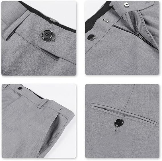 Allthemen Anzug Herren Slim Fit 3 Teilig Anzüge Modern Herrenanzug 3-Teilig Sakko Hose Weste für Bus