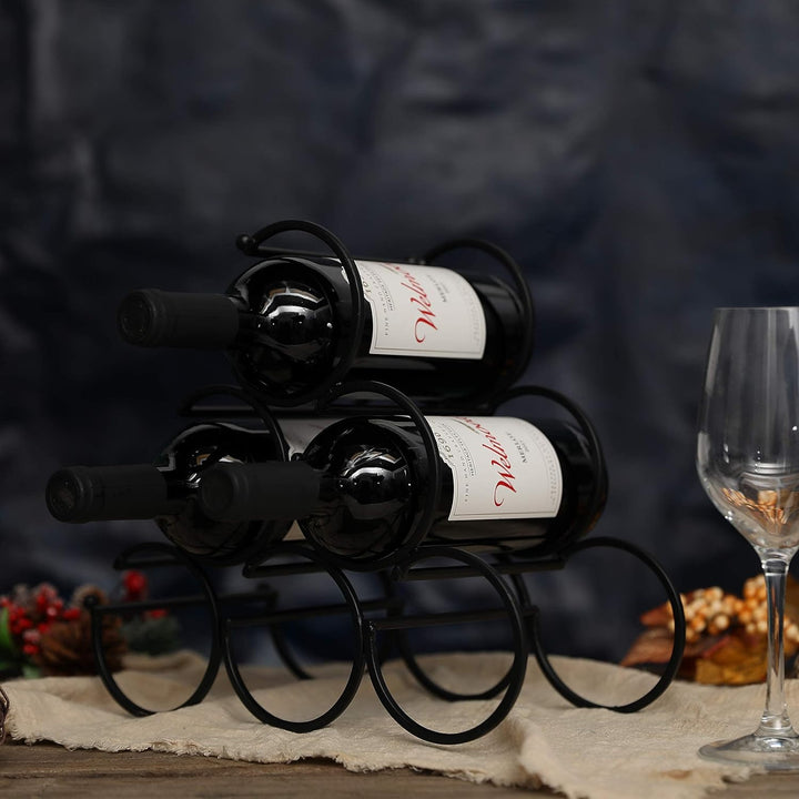JHY Design Eisen Tisch Weinregal, Wein Flaschenregal Weinregale Freistehender Weinhalter Weinflasche