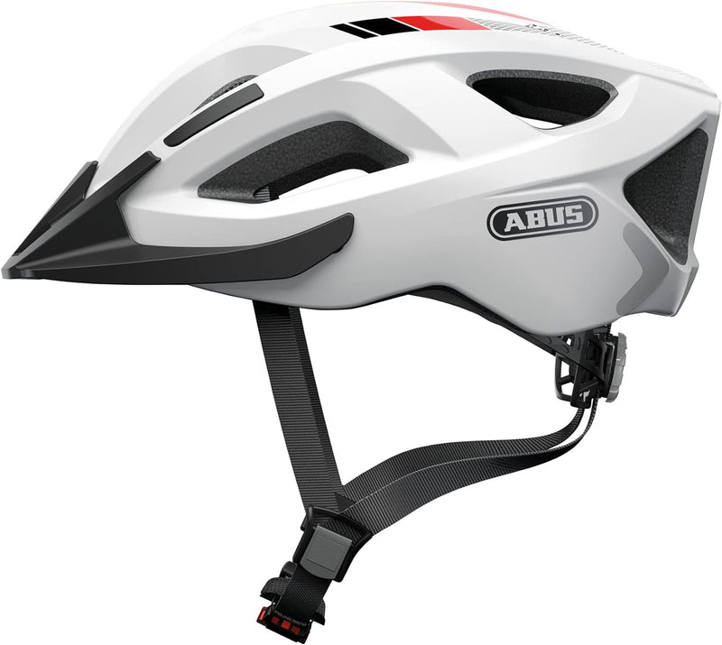 ABUS Stadthelm Aduro 2.0 - Allround-Fahrradhelm mit Licht - in sportivem Design für den Stadtverkehr