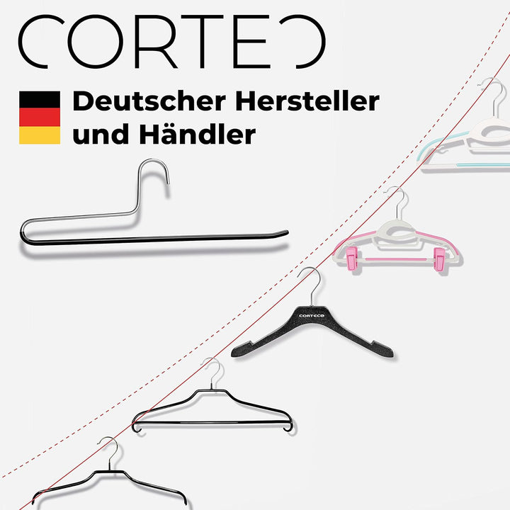 Hosenbügel Metall platzsparend &amp; rutschfest 10 Stück Kleiderbügel für Hosen aller Grössen Hosenkleid