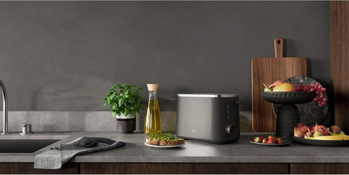AEG Toaster Deli 5, 7 Toasteinstellungen, Countdown-Timer, Stopp-, Auftau-, Aufwärmknopf, Automatisc