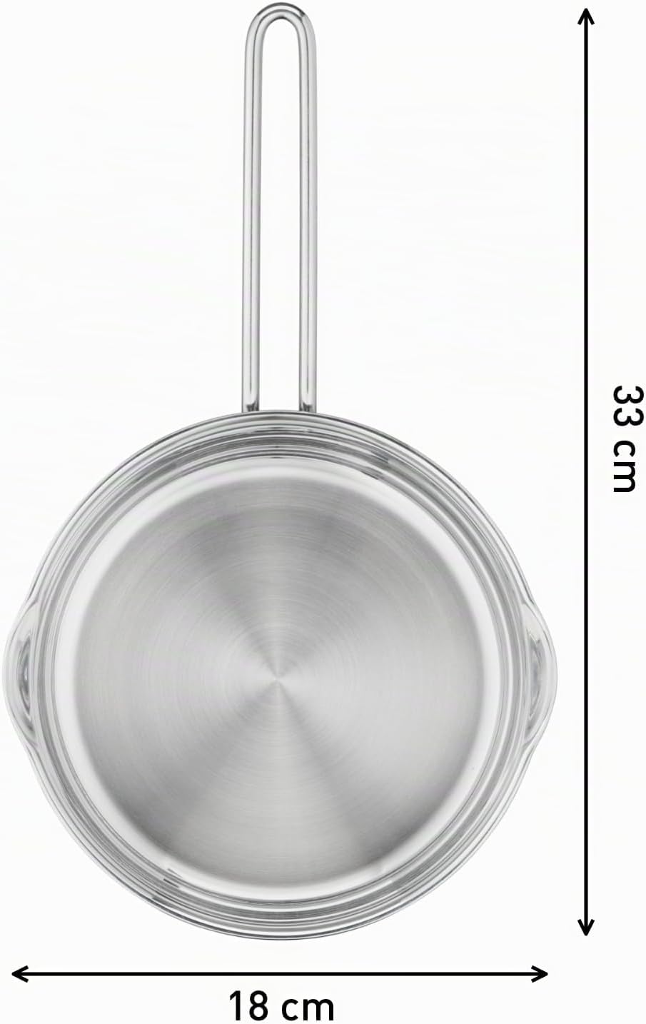 Tefal H85222 Nordica Stielkasserolle 16 cm mit Deckel | Doppelgriffe | Edelstahl-Topf | alle Herdart