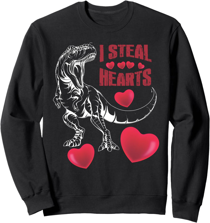 Lustiger Dinosaurier zum Valentinstag I Steal Hearts Sweatshirt