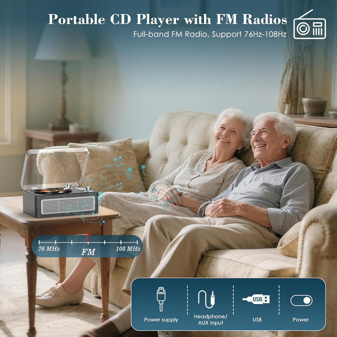 CD Player Tragbar Bluetooth: Kegaudio Radio mit CD-Player Tragbarer mit Lautsprecher Fernbedienung U