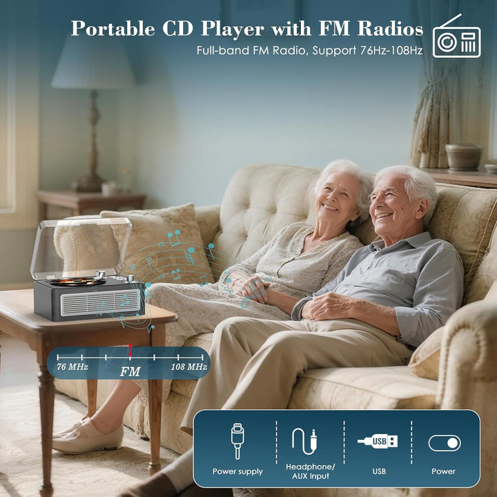 CD Player Tragbar Bluetooth: Kegaudio Radio mit CD-Player Tragbarer mit Lautsprecher Fernbedienung U