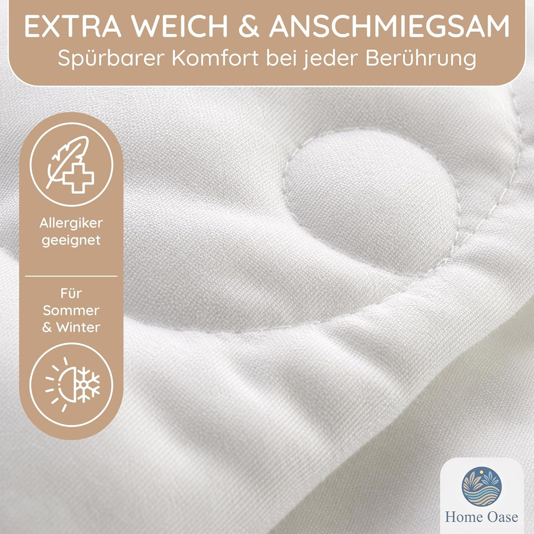Kinderbettdecke & Kopfkissen Set 100x135 cm + 40x60 cm – Atmungsaktiv & allergikerfreundlich – Mikro