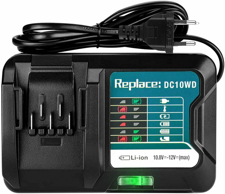 DC10WD DC10WA Ersatz Ladegerät für Makita Ladegerät 12V Akku Decker Schnellladegerät mit Led Screen1