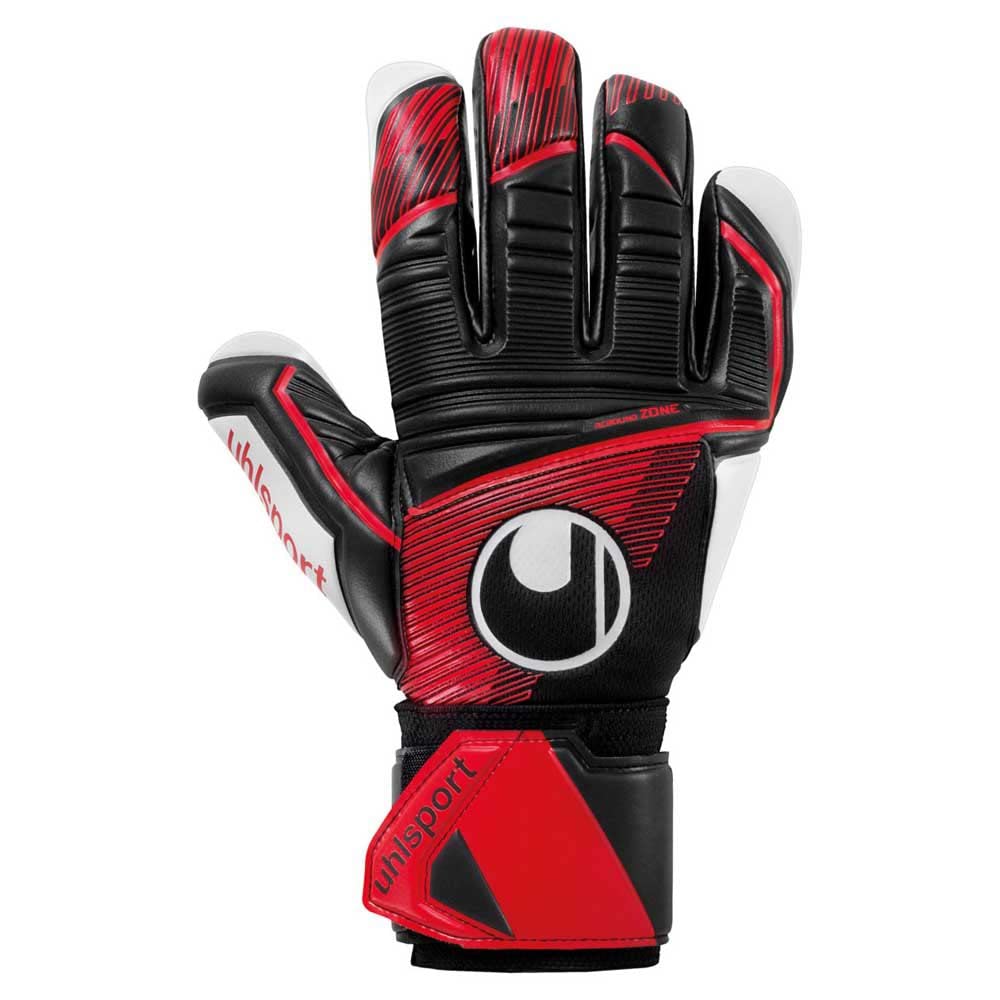 uhlsport Unisex Jugend Powerline Supersoft Hn Fussball Torwarthandschuhe 5.5 schwarz/rot/weiss, 5.5