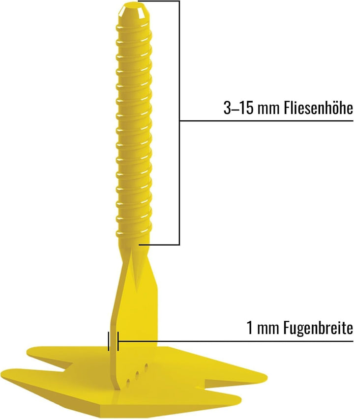 SPINNY PRO - STARTER-SET 1mm - 150 Laschen + 75 Zughauben! Profi Nivelliersystem, Fliesen & Naturste