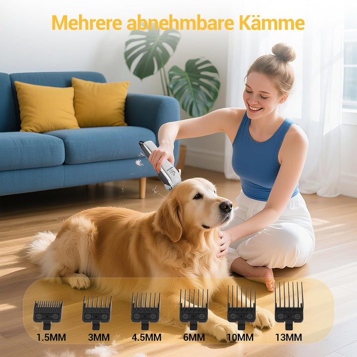 Professionelle Hundeschermaschine – Wiederaufladbarer Tierhaarschneider für Hunde & Katzen, Kabellos