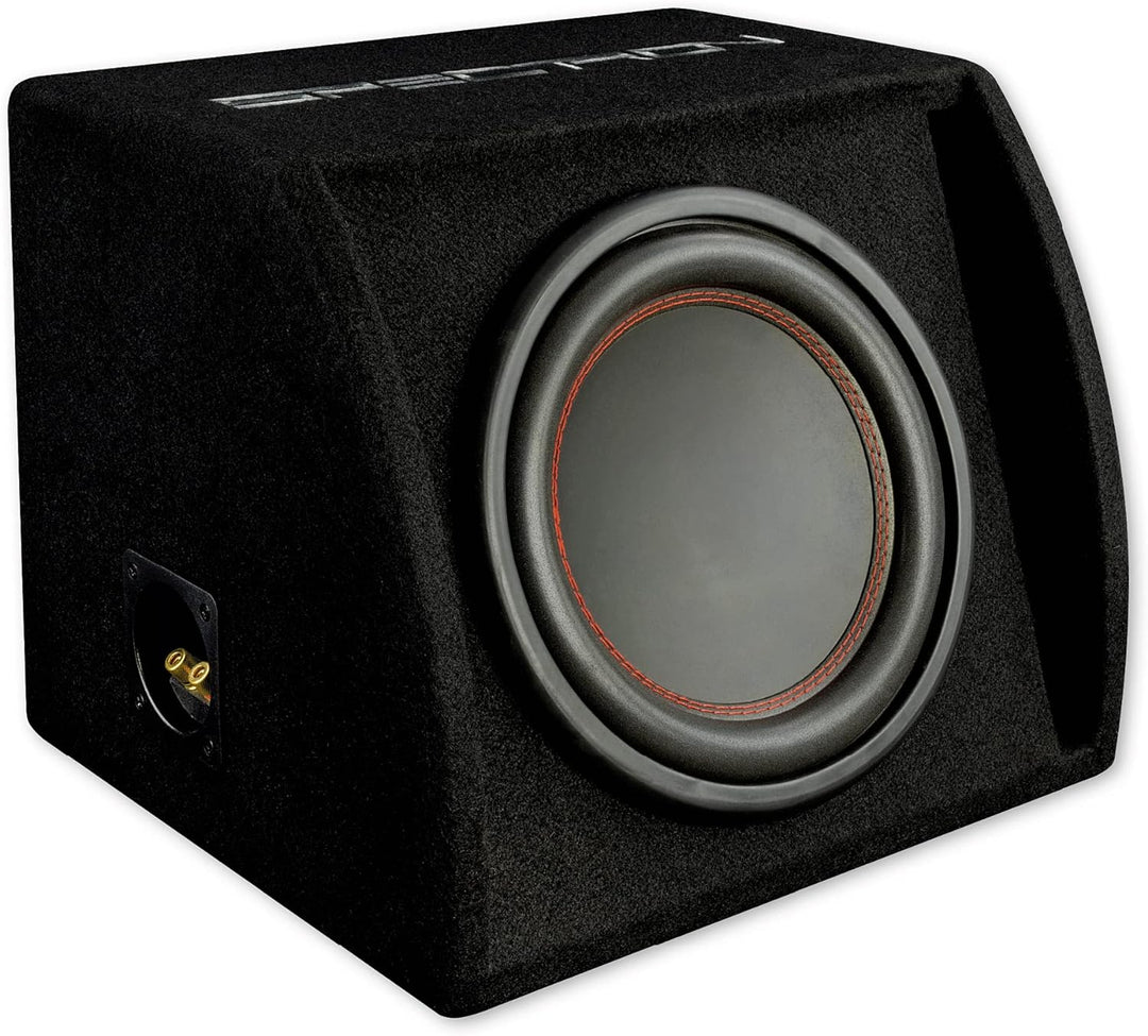 SPECTRON SP-25RS: kompakter Bassreflex Subwoofer, Bassbox für Autos, Basskiste mit 25 cm Woofer Chas