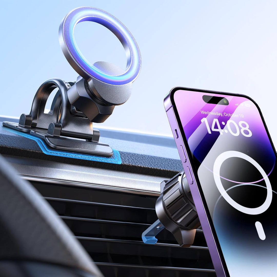 LISEN für Magsafe Autohalterung, 24X Magnet Handyhalterung Auto Magnetische, 360° Drehbar Handy Halt