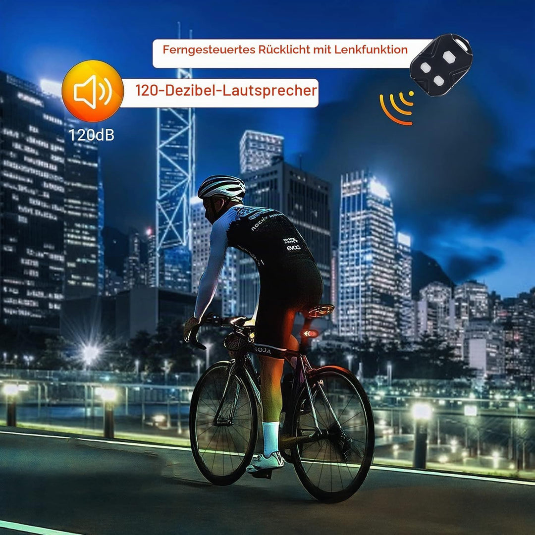 Fahrrad Blinker mit Fernbedienung LINISME Fahrrad Hecklicht Wasserdichtes Fahrradrücklicht mit 120db