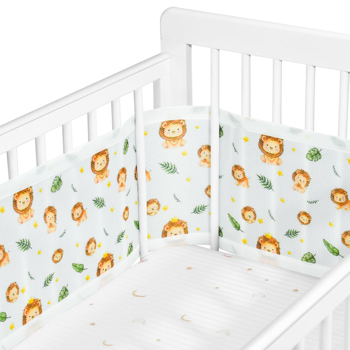 Verstellbarer Baby-Netzbettgitter – abnehmbar, waschbar, tragbar 3D-atmungsaktiver, stossfester Schu