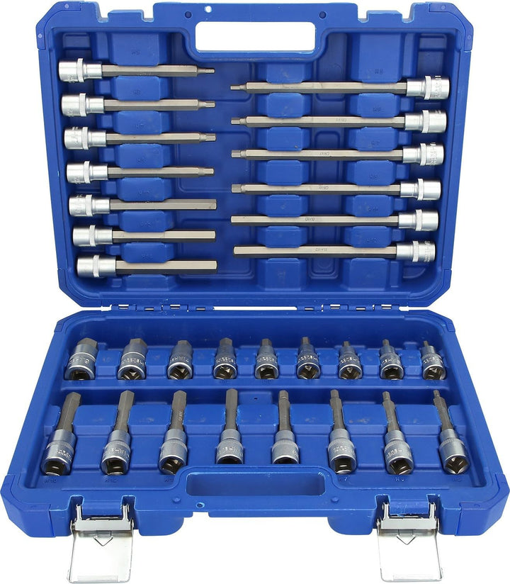 BRILLIANT TOOLS BT022030 1/2" Bit-Stecknuss-Satz, 30-tlg, Innensechskant-Profil [Powered by KS TOOLS