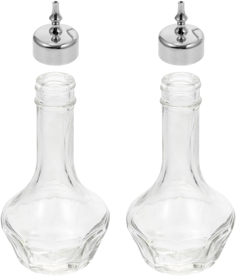 ULTECHNOVO 2 Stück Bartender Glas Bitters Flaschen mit Dosierkopf Präzise Tropfflasche für Cocktail-