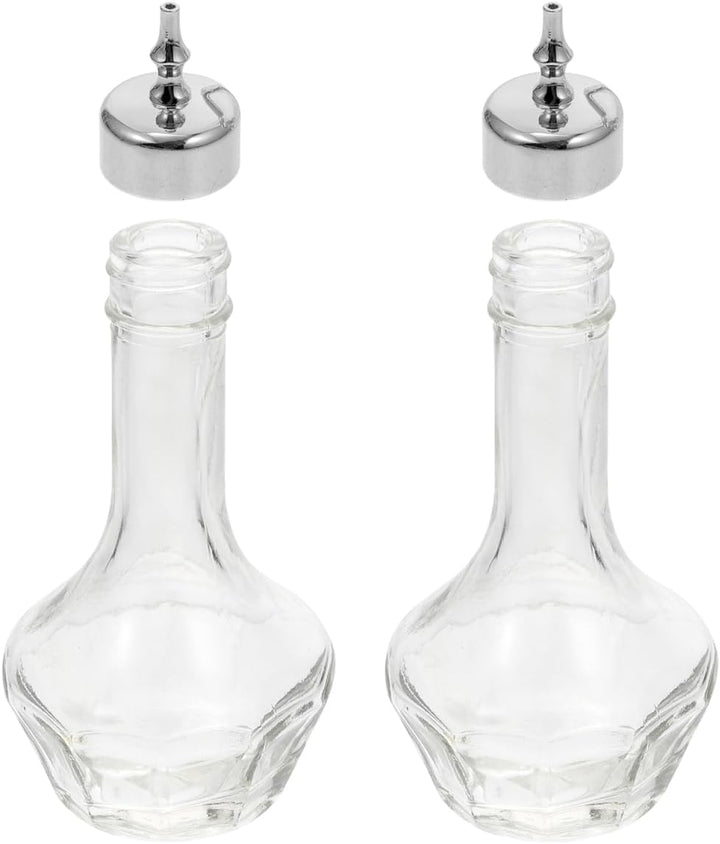 ULTECHNOVO 2 Stück Bartender Glas Bitters Flaschen mit Dosierkopf Präzise Tropfflasche für Cocktail-
